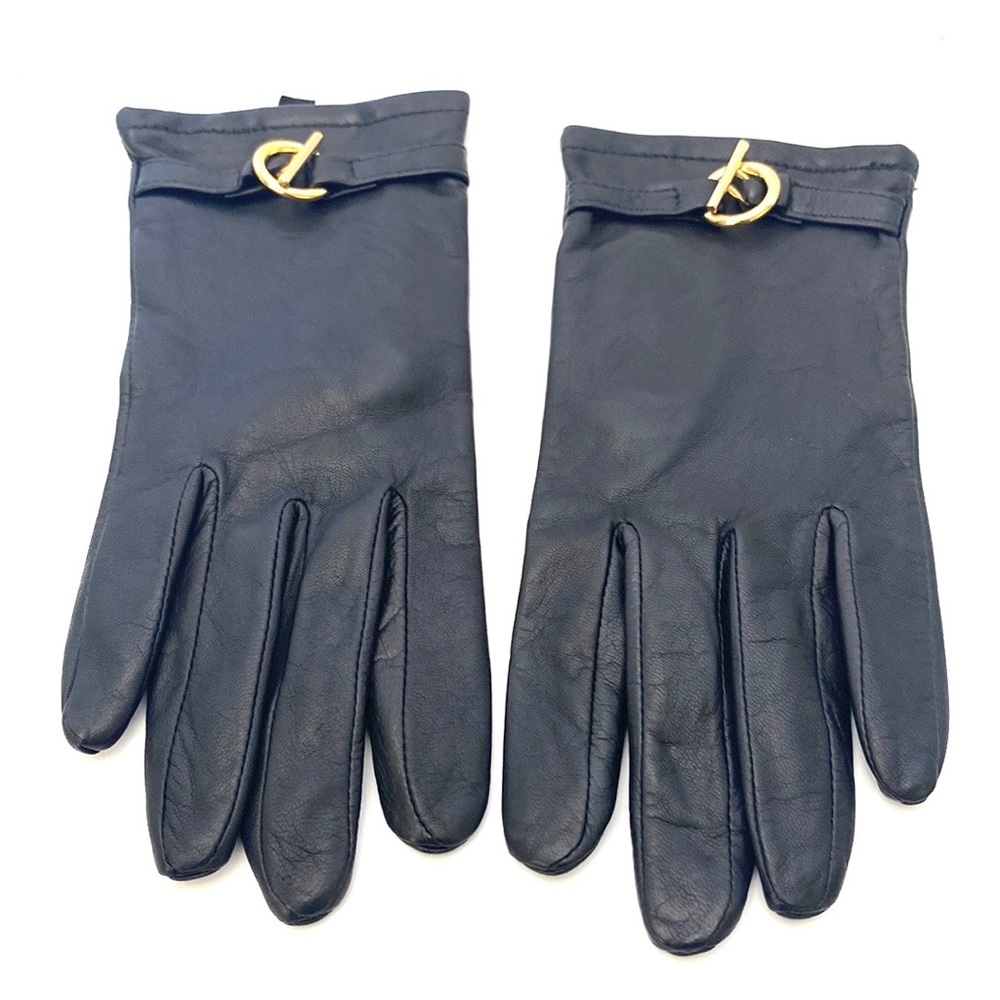 Preston & York Women's Black Leather Driving Gloves